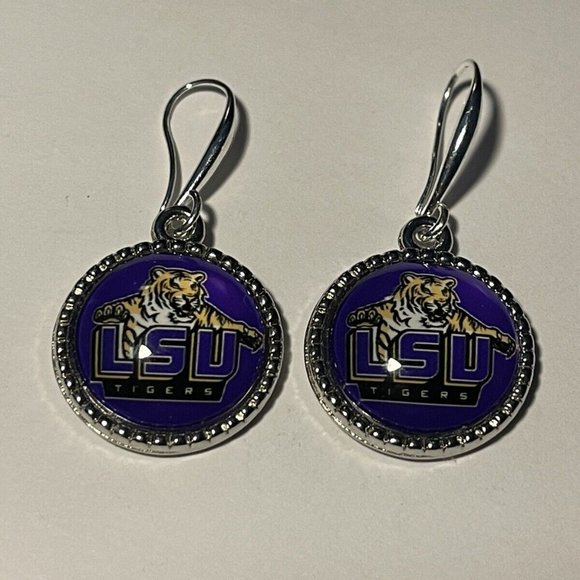 LSU Tigers NCAA Fashion Dangle Earrings NEW - Picture 2 of 2